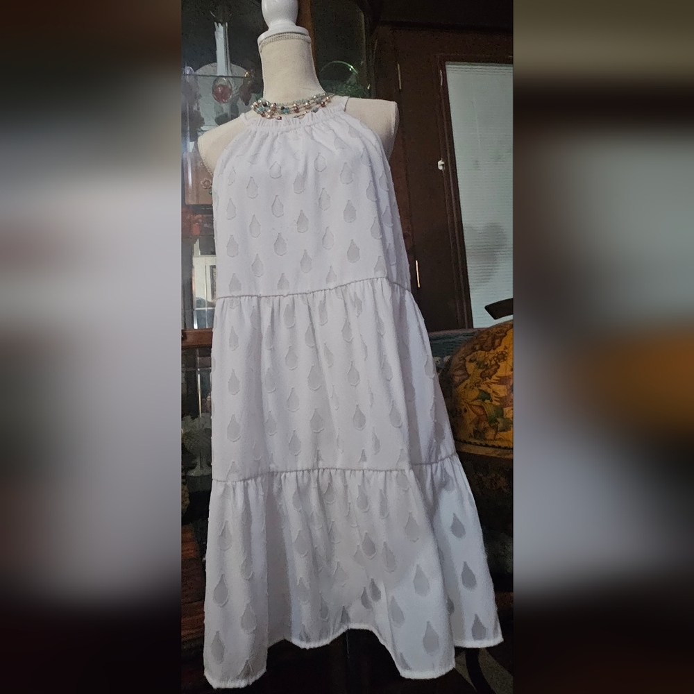 Speechless XL White Cottage Summer Fairy Halter Dress
